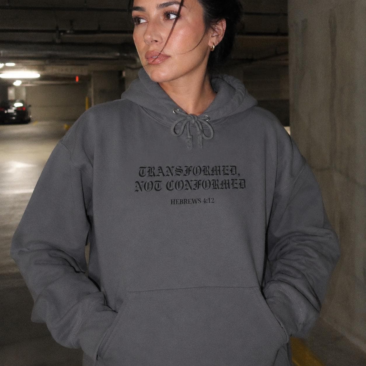 Transformed Not Conformed Minimal Hoodie | Chest and Back Graphic