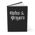 Notes & Prayers Hardcover Journal | Gothic Calligraphy, Black Matte