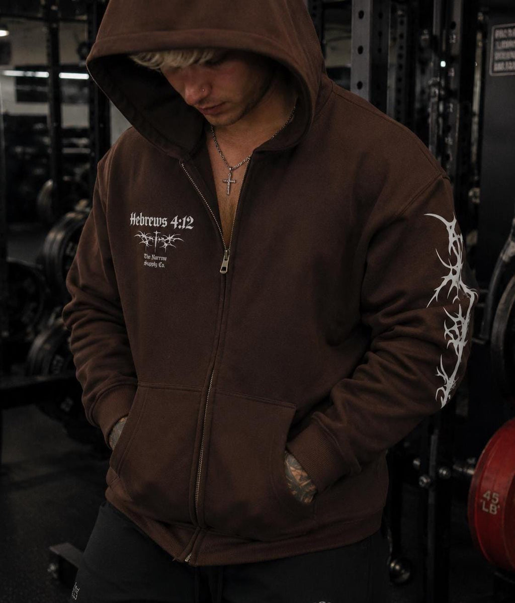 Hebrews Zip Hoodie/ Cybercigilism Hoodie "Transformed, not Conformed"