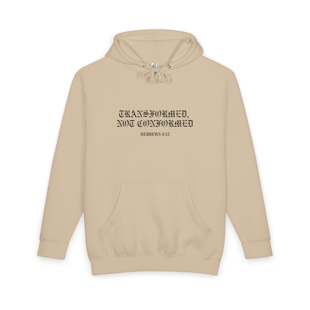Transformed Not Conformed Minimal Hoodie | Chest and Back Graphic