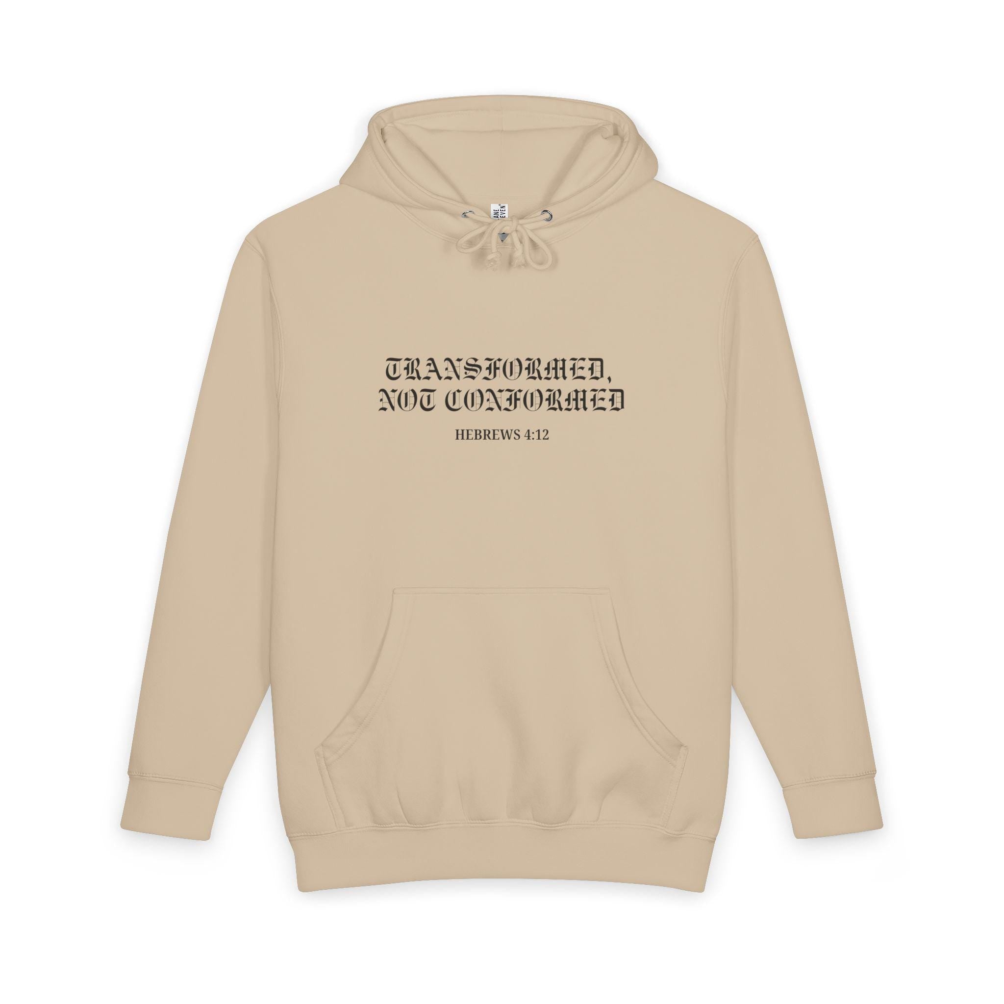 Transformed Not Conformed Minimal Hoodie | Chest and Back Graphic
