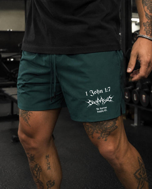 1 John 1:7 Shorts 7"