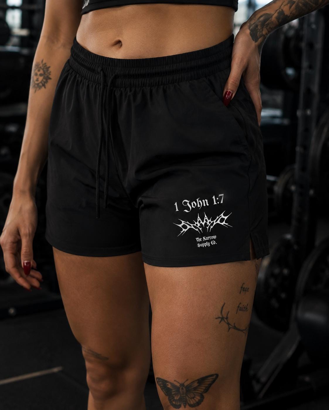 1 John 1:7 Shorts 7"